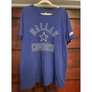 Nike Dallas Cowboys Shirt Men's  XL Blue Graphic Logo NFL Football Athletic Cut